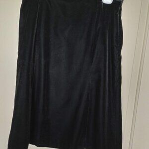 Vintage Black Velvet Loft Skirt, EUC Size 12